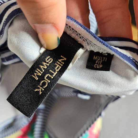 Nip Tuck Swim Striped Ruched One Piece Swimsuit - Picture 6 of 7